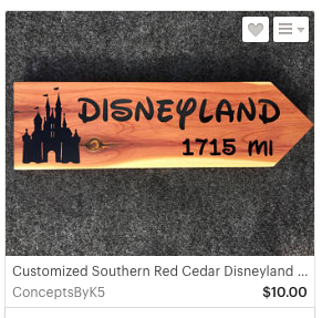 Etsy Disney Sign