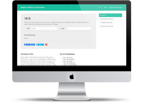 Aspect Ratio Calculator