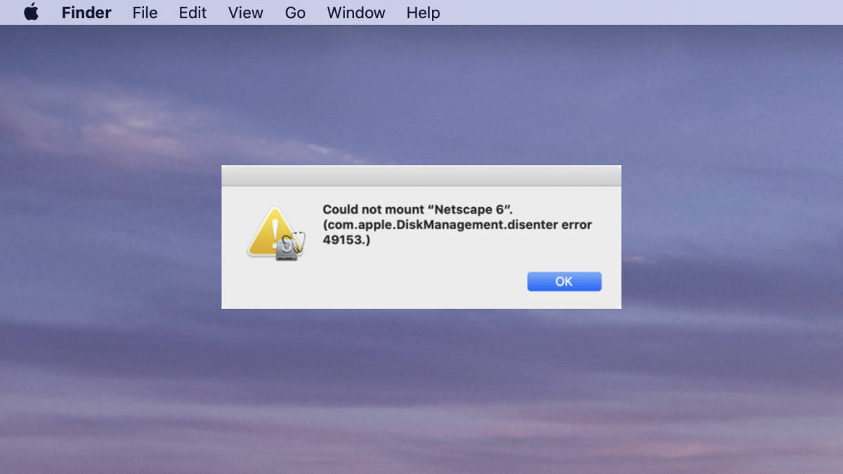 Disk Management Error 49153 Desktop