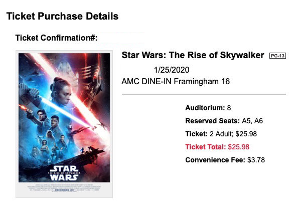 Star Wars Ticket